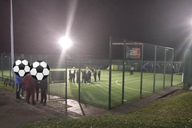 The SNT said the match was popular with young people, with this picture being taken towards the end of the night.