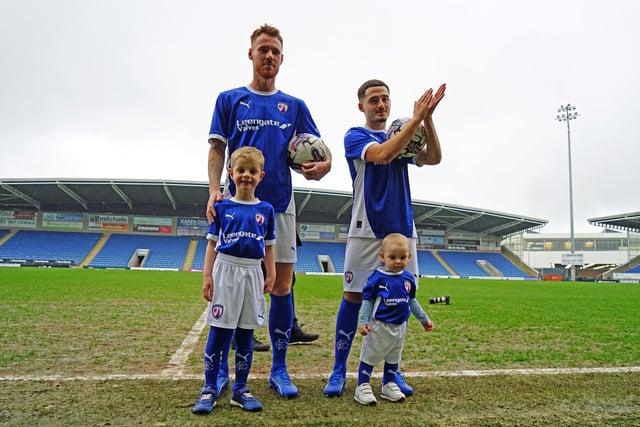 Chesterfield FC new kit launch event . New home kit on show.