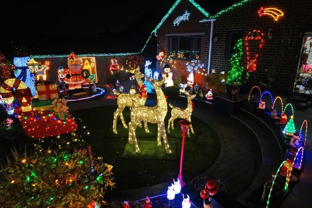 The couple have spent £2,000 this year to add to their collection of Christmas lights.