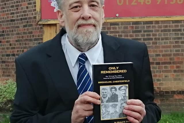 Michael Orme with his new book, Only Remembered.