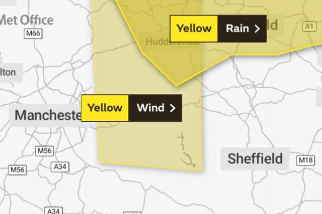 A yellow warning for wind in Derbyshire has been issued