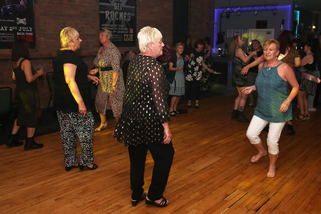 Boogie time for revellers at the reunion.
