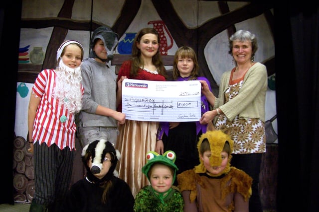 Whatstandwell pantomime in 2010 raised money for the Derbyshire-based Aquabox charity to provide safe drinking water for the residents of Haiti after an earthquake.