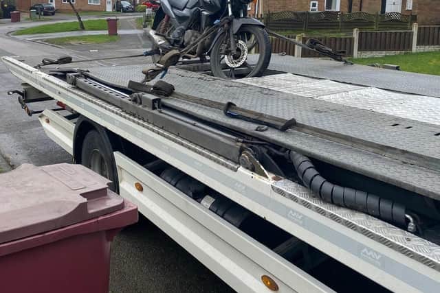The stolen moped was seized by SNT officers.