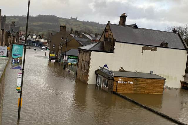 Matlock has been hit by serious flooding after Storm Franklin battered the town with torrential rain and strong winds.