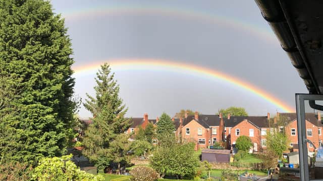Derbyshire Times reader Kei Kei Chung Li said the tertiary rainbow appeared in Brampton on Monday evening