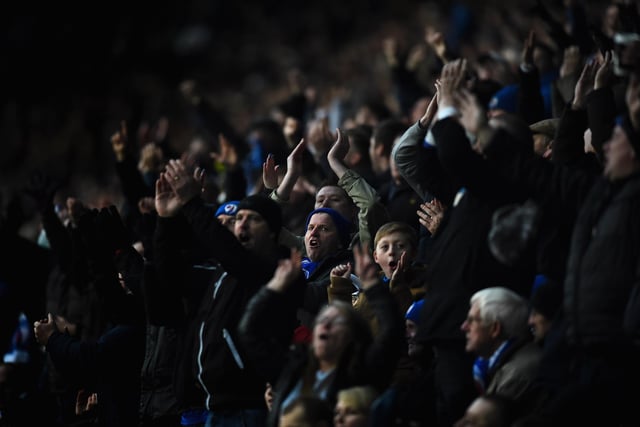 Chesterfield fans enjoy their day during the FA Cup Fourth Round match between Derby County and Chesterfield at Pride Park.
