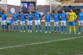 The Spireites host league leaders Stockport County on Monday.
