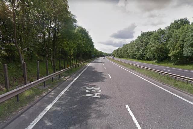 The A38 between Little Eaton and Ripley (photo: Google).