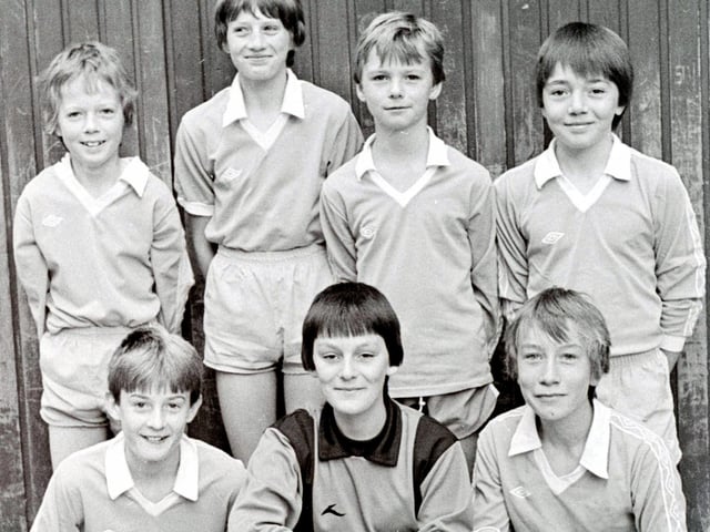 Aldercar school five a side team, October 1983.