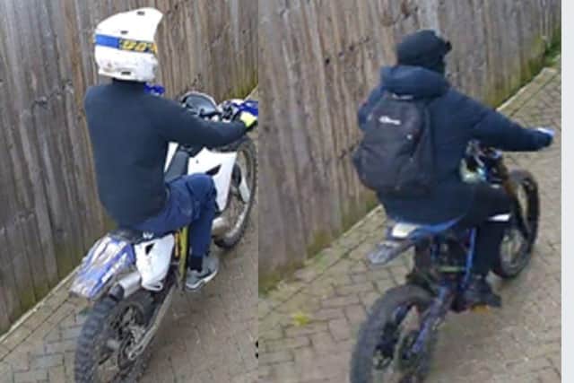 Officers released an image of motorcyclists they would like to speak to regarding the manner of driving in Leabrooks.