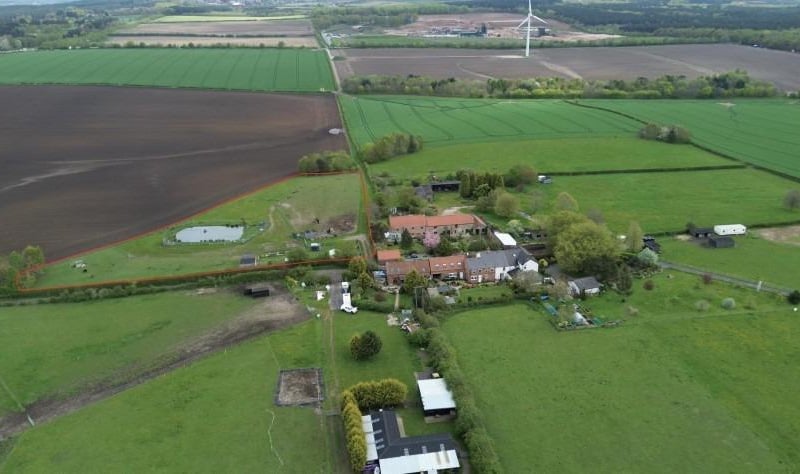 We close our gallery with a fascinating view from the skies of the £750,000 Kirkby property and how it sits within the surrounding landscape,