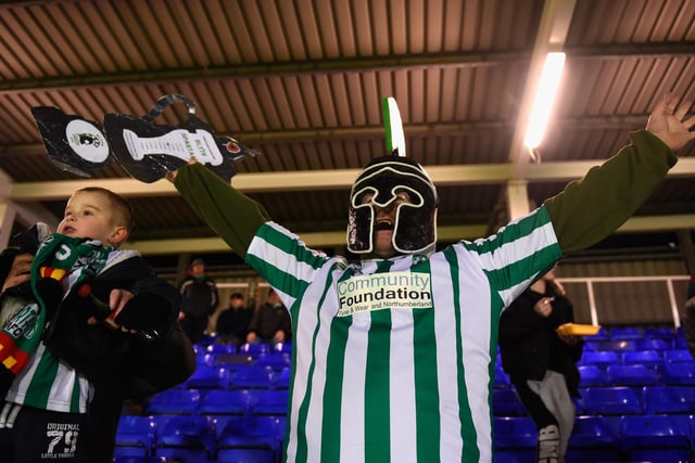Blyth Spartans had 52	 bookings and four red cards.