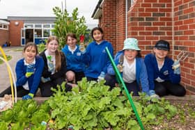 Good to grow - Redrow East Midlands donated gardening equipment to pupils at Etwall Primary School
