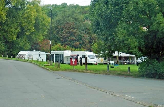 The group of travellers had established an encampment in land off Heathcote Drive, close to Calow Lane.
