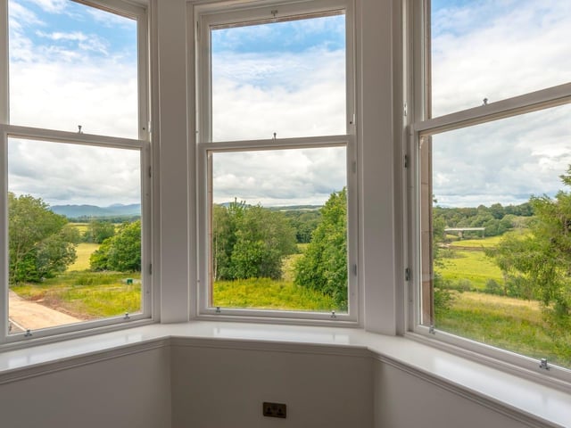 New owners can enjoy views of the estate from the bay windows.