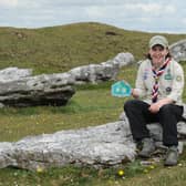 Morgause Lomas, team lead Derbyshire Scout Archaeology, at Arbor Low.