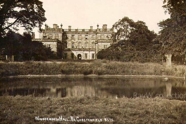 Wingerworth Hall and lake. Image c/o Chesterfield and District Civic Society.