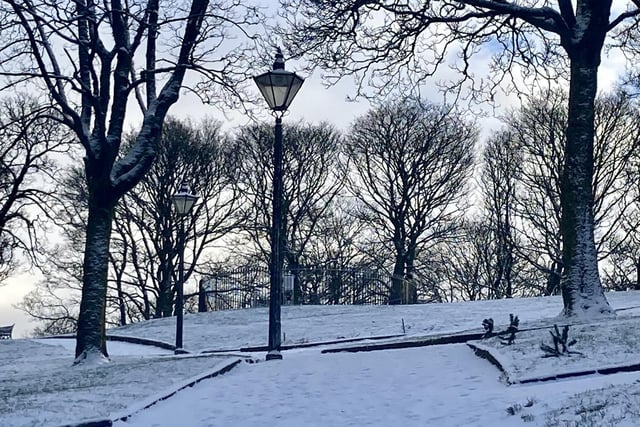 Snowy slopes in the middle of Buxton are captured in this chilly photo taken and sent in by Sue Balfe.