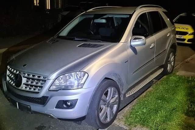 Police recovered the stolen car in Calver, nearly two months after it was taken from Chesterfield