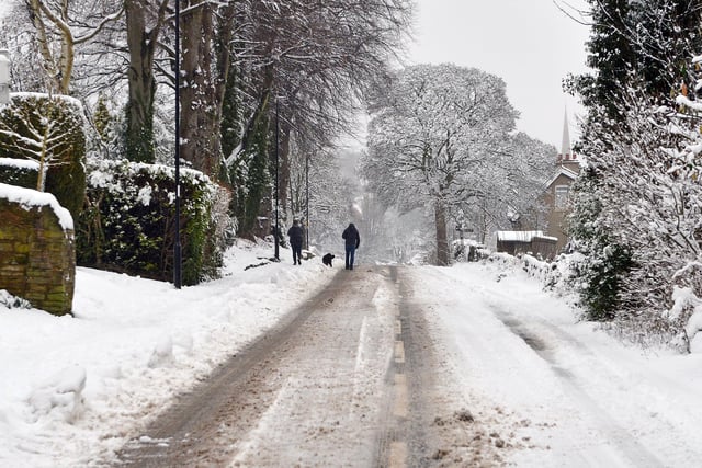 The snow fell overnight in Sheffield, covering the city with a blanket of snow