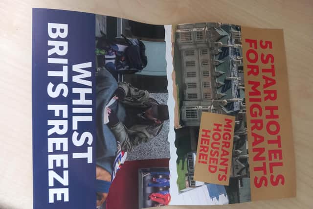 Far right leaflets ‘not welcome’ in Peak District village says concerned resident. Photo submit