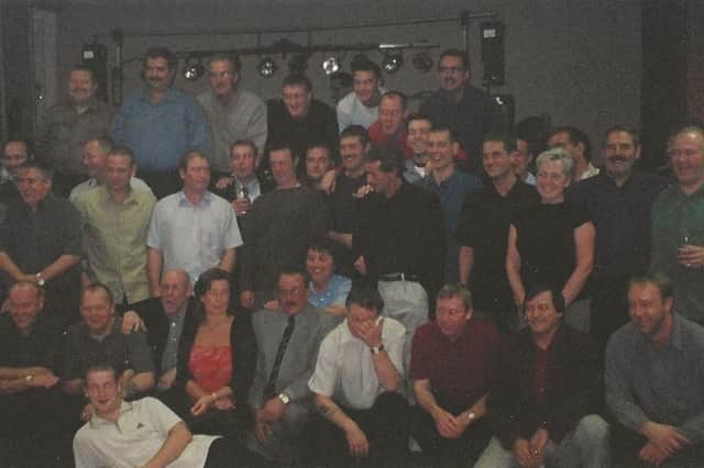 Members of Industry Inn FC are pictured enjoying their 25 year reunion back in 2000.