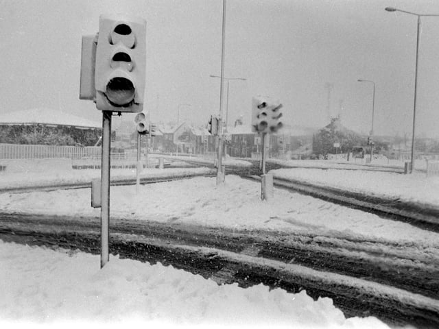 Cars were abandoned and non-essential journeys cancelled as roads became treacherous with snow and ice.