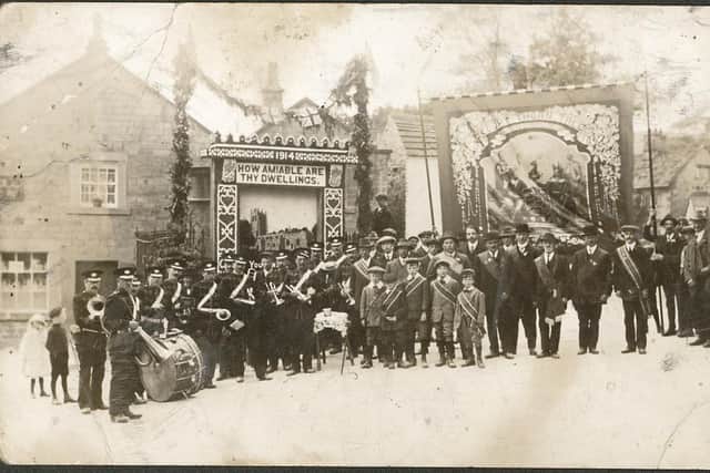 Youlgreave's Ancient Order of Foresters  pageant  on a postcard, date unknown.