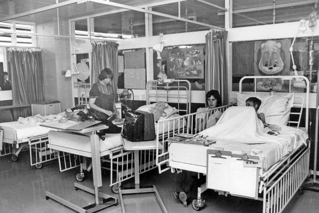 A ward at Sheffield Children's Hospital in 1981.