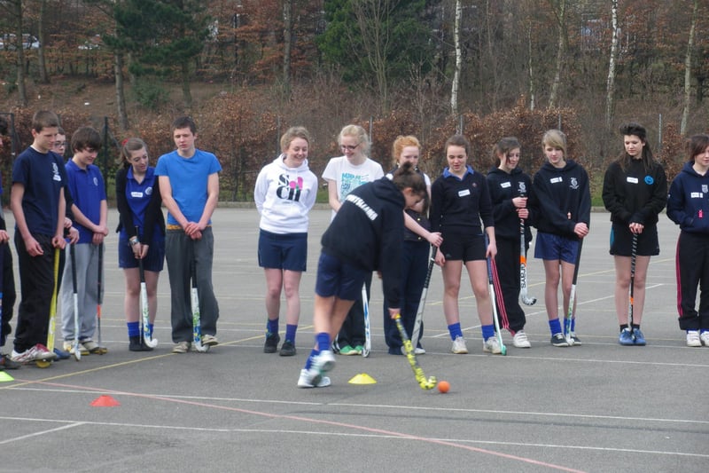 Sports leaders course students at Highfields School in Matlock.