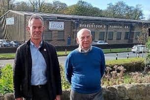 Richard Tarbatt of William Twigg Ltd, left, and Professor Steve Martin of Derbyshire Dales Community Energy.