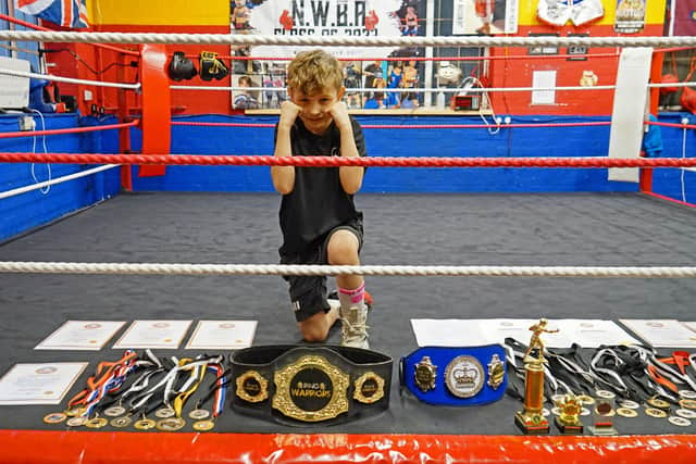 Caden took up boxing when he was four and since then has won 56 titles, including 13 world records.