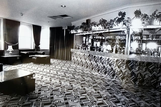 Chesterfield retro photo. Chesterfield Hotel new bar facilities 1991.