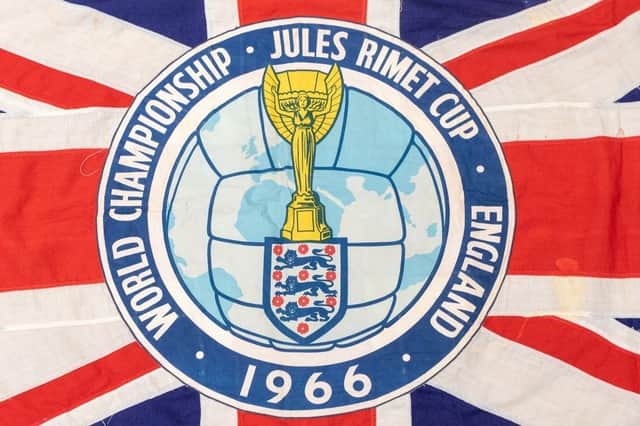 World Cup flag believed to have been flown at Wembley in 1966 (photo: Hansons)