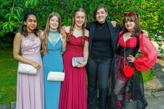 Students pose for picture ahead of the Brookfield School Year 11 prom
