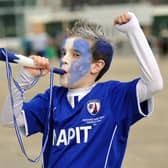 Chesterfield fan Brandon Forester, ten, enjoying his time at Wembley.