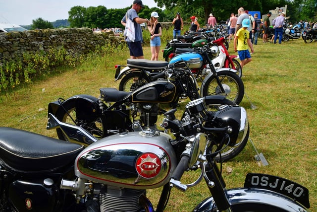 Families enjoyed the opportunity to get up close to classic bikes.