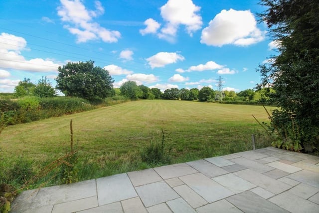 The property offers some stunning views, some from patios overlooking sprawling fields.