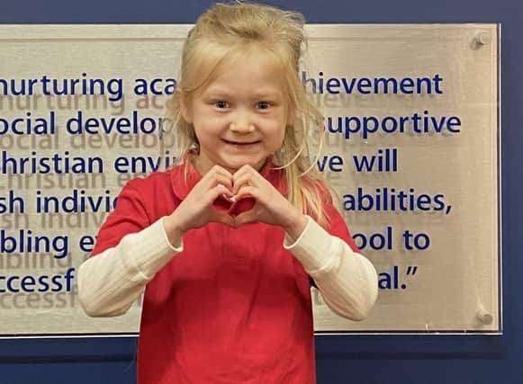 Leigha-Mae Stones, from Newbold,  had open-heart surgery in 2021. Children at Newbold Church School, where Leigha-Mae is in Year 3, will be raising money for the Children's Heart Surgery Fund on Friday.