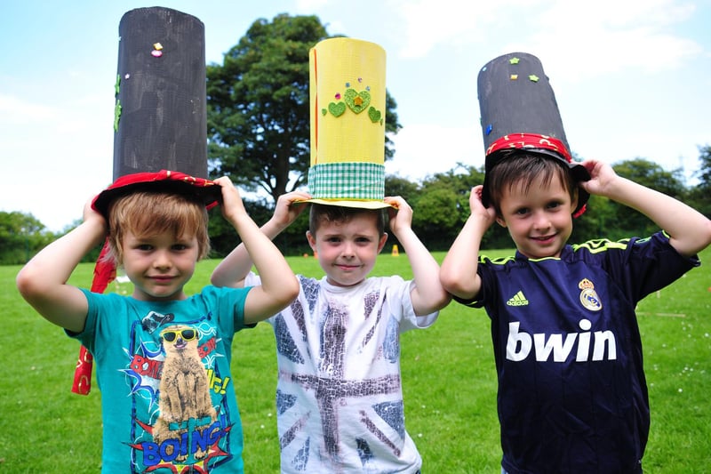 A 2014 memory from Greatham Primary School where pupils Oz Roberts, Riley Cannell and Jacob Hunter were pictured in their Mad Hatter hats.