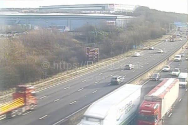 Two lanes are currently closed on M1 Northbound from J27 A608 Mansfield Road (Hucknall / Underwood) to J28 A38 (Alfreton / Mansfield).