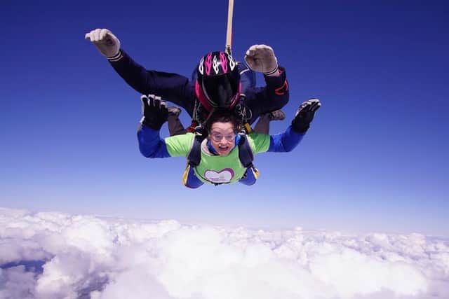 Kaela Holt during the charity skydive