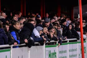 Ilkeston's fans watch on during Saturday's game.