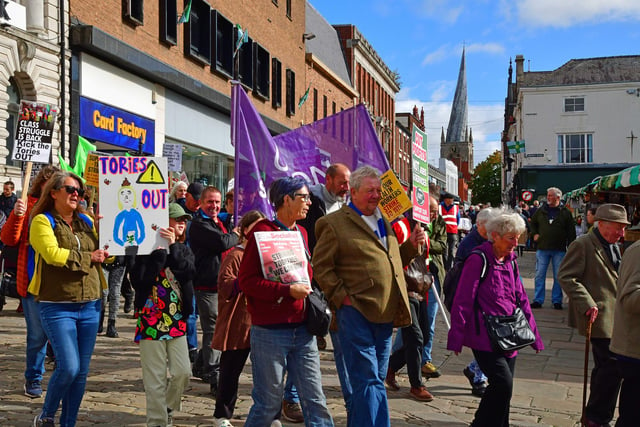 James Eaden, president of Chesterfield TUC, said people around the country are saying enough is enough and marches and rallies were taking place in towns and cities around the country.