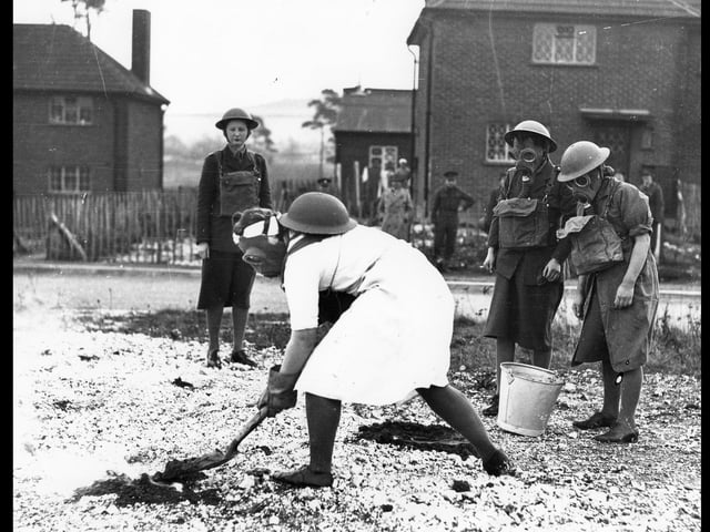 ATS women during a fire-fighting drill. The News PP533