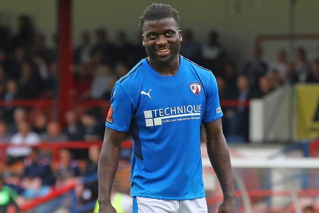 Kabongo Tshimanga scored in Chesterfield's win at Maidstone United on Saturday.