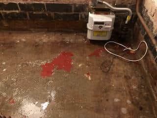 The sewerage flooded the couple's cellar and contaminated their flooring.
