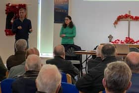 Ne Derbyshire Mp Lee Rowley And Ne Derbyshire District Cllr And Derbyshire County Cllr Charlotte Cupit At A Public Meeting About A61 Congestion
