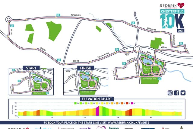 The route of the new Chesterfield 10K event.